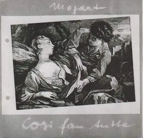 Städtische Bühnen Erfurt, Bodo Witte, Jürgen Fischer: Programmheft Wolfgang Amadeus Mozart COSI FAN TUTTE Premiere 9. Juli 1988 Spieljahr 1988 Heft 10 (18). 