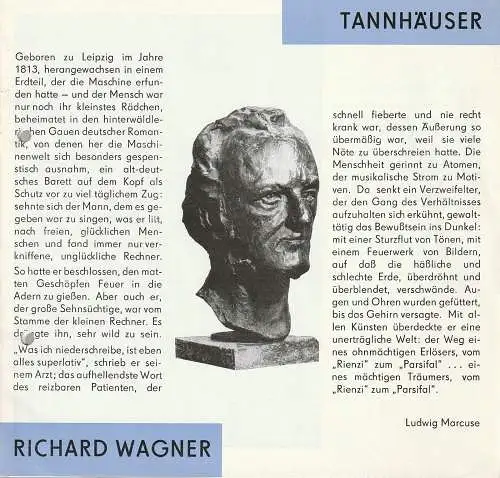 Volkstheater Rostock DDR, Ekkehard Prophet, Ingrid Donnerhack, Wolfgang Holz: Programmheft Richard Wagner TANNHÄUSER UND DER SÄNGERKRIEG AUF DER WARTBURG Premiere 29. April 1988 Spielzeit 1987 / 88 (18). 