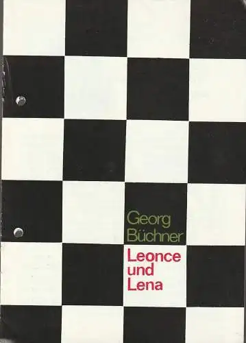 Theater Rudolstadt, Ekkehard Prophet, Bettina Olbrich: Programmheft Georg Büchner LEONCE UND LENA Premiere 14. März 1986 Spielzeit 1985 / 86 Nr. 9 (18). 
