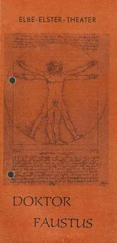Elbe-Elster-Theater Wittenberg, Gerd Stendel, Karl-Hans Möller: Programmheft Christopher Marlowe DOKTOR FAUSTUS Spielzeit 1982 / 83 Nr. 12 (18). 