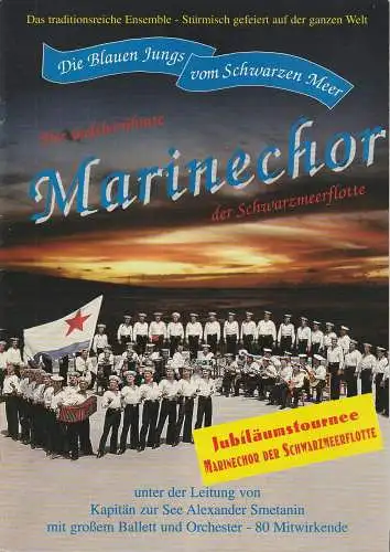 Gastspieldirektion Buchmann: Programmheft MARINECHOR DER SCHWARZMEERFLOTTE Jubiläumstournee 1998 (18). 