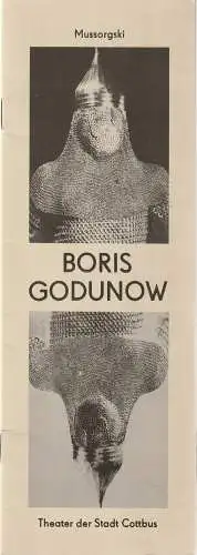 Theater der Stadt Cottbus, Johannes Steurich, Jutta Maria Winkler, Susanne Hoy: Programmheft Modest Mussorgski BORIS GODUNOW Premiere 1. Oktober 1988 Spielzeit 1988 / 89 Nr. 1 (18). 