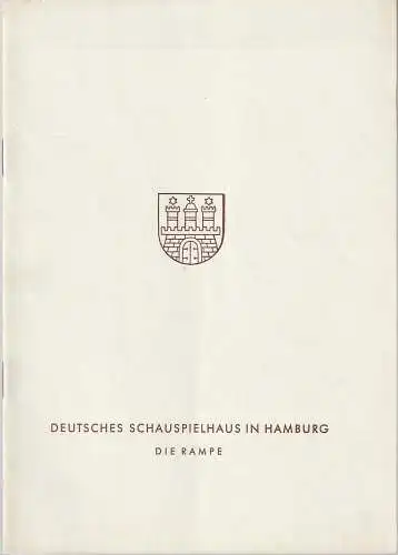 Deutsches Schauspielhaus in Hamburg, Die Rampe, Gustaf Gründgens, Günther Penzoldt: Programmheft Moliere TARTUFFE 9. November 1955 Spielzeit 1955 / 56 Heft 4 (18). 