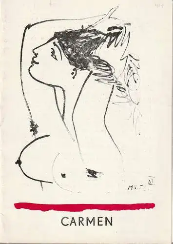 Städtische Bühnen Erfurt, Bodo Witte, Ursula Boock, Walter Meißner: Programmheft Georges Bizet CARMEN Premiere 31. Oktober 1980 Spielzeit 1980 Heft 13 (18). 