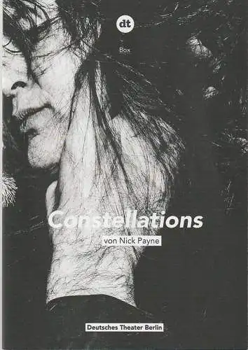 Deutsches Theater Berlin, Ulrich Khuon,Hannes Oppermann, Julia Kuon, Sabine Meyer, Leila Tabassomi, Arno Declair (Fotos): Programmheft Nick Payne CONSTELLATIONS Premiere 8. Januar 2015 Box Spielzeit 2014 / 15 (18). 