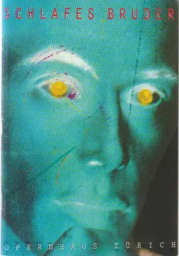 Opernhaus Zürich, Alexander Pereira, Ronny Dietrich, Markus Wyler, Peter Schlegel (Probenfotos): Programmheft Uraufführung Herbert Willi SCHLAFES BRUDER 28. April 1996 Spielzeit 1995 / 96 (18). 