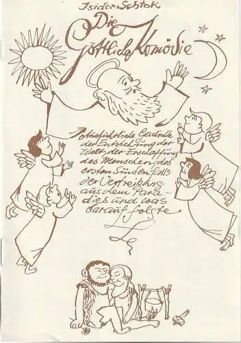 Theater der Stadt Cottbus, Ursula Fröhlich, Monika Runge, Horst Leiteritz: Programmheft Isidor Schtok GÖTTLICHE KOMÖDIE Premiere 30. Dezember 1969 Spielzeit 1969 / 70 Heft 7 (18). 