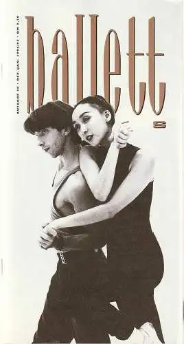 J.- C. Blavier Ocean Verlag Schmidt/Pfaffmann, Rainer Woihsyk, Vera Firmbach, Julia Förch, Dietmar Fritsche: BALLETT NEWS Stuttgarter Ballett Ausgabe 10 Dezember / Januar 1994 / 95  ( Programmheft ) (18). 