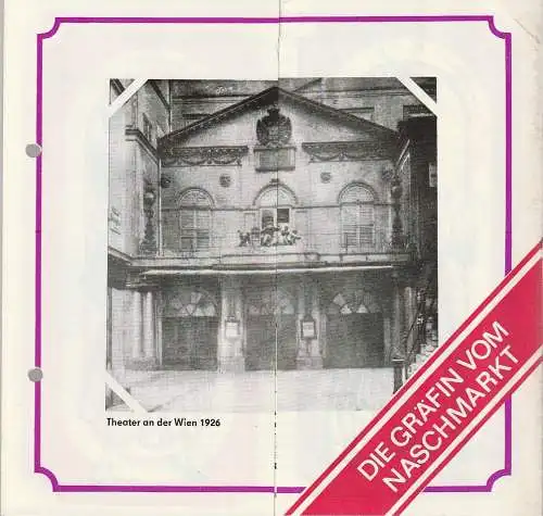 Theater der Stadt Cottbus, Johannes Steurich, Christa maria Kross, Herbert B. Voigt: Programmheft Kurt Nachmann / Erwin Halletz DIE GRÄFIN VOM NASCHMARKT Spielzeit 1981 / 82 Heft 7 (18). 
