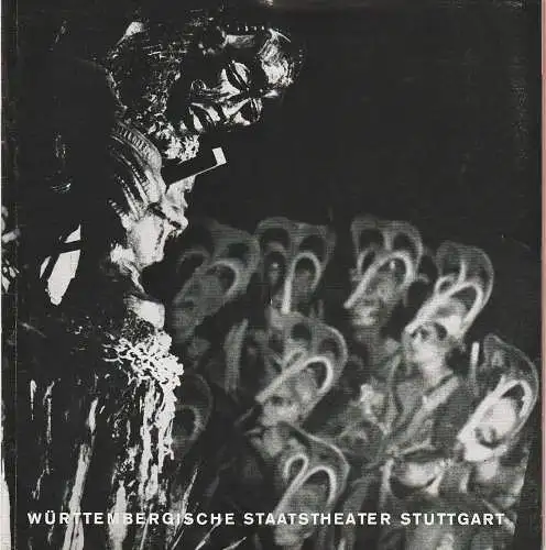 Württembergische Staatstheater Stuttgart, Jörg Wehmeier, H. W. Rückle, Christine Seeger: Programmheft Alban Berg LULU 15. Mai 1968 Großes Haus Spielzeit 1967 / 68 Heft 8 (18). 