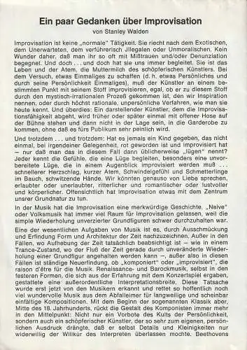 Münchner Kammerspiele: Programmheft George Tabori ICH WOLLTE MEINE TOCHTER LÄGE TOT ZU MEINEN FÜSSEN UND HÄTTE DIE JUWELEN IN DEN OHREN  Keller in der Knöbelstr. 1978 (18). 