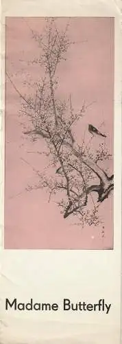 Städtische Bühnen Erfurt, Bodo Witte, Johannes Steurich,Walter Meißner, Regina Holland-Cunz: Programmheft Giacomo Puccini MADAME BUTTERFLY Premiere 15. April 1973 Spielzeit 1972 / 73 Heft 11 (18). 