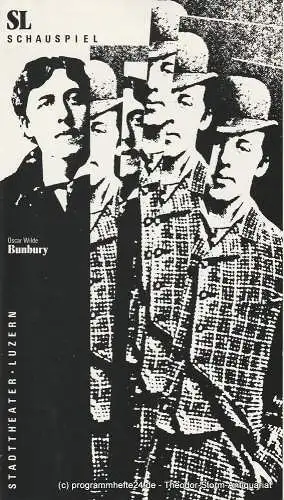 Stadttheater Luzern, Horst Statkus, Toni J. Krein, Markus Wörl: Programmheft Bunbury oder Wie wichtig es ist, ernst zu sein. Spielzeit 89 / 90 Heft Nr. 9 (18). 