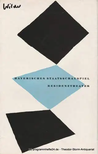 Bayerisches Staatsschauspiel, Residenztheater, Kurt Horwitz, Walter Haug: Programmheft Die Heiratsvermittlerin. Spielzeit 1955 / 56 Heft 7 (18). 