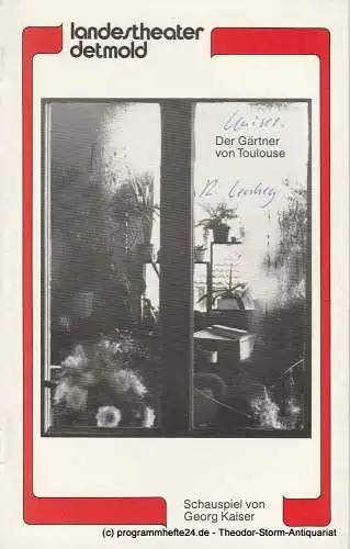 Landestheater Detmold, Otto Hans Böhm, Bruno Scharnberg: Programmheft Der Gärtner von Toulouse Spielzeit 1982 / 83 Heft 17. Premiere 4. Mai 1983 (18). 
