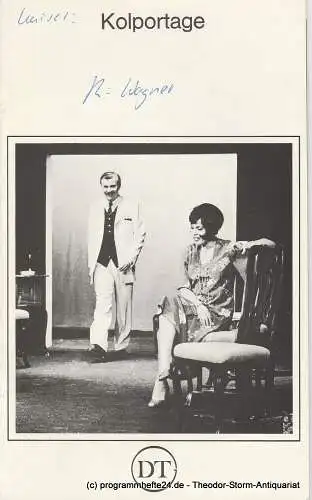Deutsches Theater Göttingen, Günther Fleckenstein, Norbert Baensch, Kaspar Seiffert: Programmheft Kolportage. Komödie von Georg Kaiser Spielzeit 1978 / 79 Heft 461 (18). 