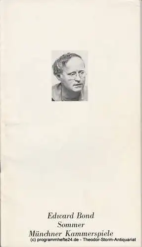 Münchner Kammerspiele, Hans-Reinhard Müööer, Geoffrey Layton, Hans-Joachim Ruckhäberle, Wolfgang Zimmermann: Programmheft SOMMER von Edward Bond. Spielzeit 1982 / 83 Heft 4 (18). 