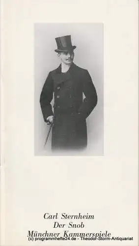 Münchner Kammerspiele, Hans-Reinhard Müller, Rosemarie Koch, Wolfgang Zimmermann: Programmheft Der Snob von Carl Sternheim. Spielzeit 1982 / 83 Heft 3. Premiere 9. Januar 1983 (18). 