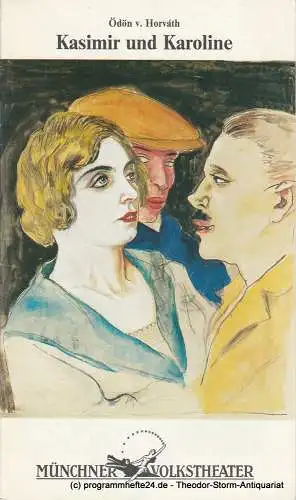 Münchner Volkstheater, Ruth Drexel, Helmar von Hanstein: Programmheft Kasimir und Karoline. Volksstück von Ödön von Horvath. Premiere 19. März 1994 Spielzeit 1993 / 94 Heft 3 (18). 
