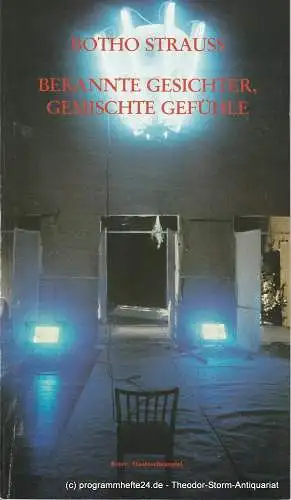 Bayerisches Staatsschauspiel, Frank Baumbauer, Burkhard Mauer, Gisela Scheidler, u.a: Programmheft Bekannte Gesichter, gemischte Gefühle von Botho Strauss. Premiere 17. Dezember 1983 (18). 