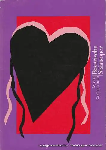 Bayerische Staatsoper, Peter Jonas, Hanspeter Krellmann: Programmheft Neuinszenierung Cosi fan tutte 31. Januar 1993 Cuvillies-Theater (18). 