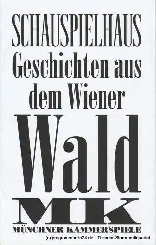 Münchner Kammerspiele, Schauspielhaus, Johan Simons, Julia Lochte: Programmheft Geschichten aus dem Wiener Wald. Premiere 18. Oktober 2014 Spielzeit 2014 / 15 (18). 