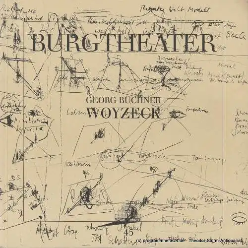 Burgtheater Wien: Programmheft WOYZECK von Georg Büchner. Premiere 22. April 1989 Programmbuch Nr. 45 (18). 