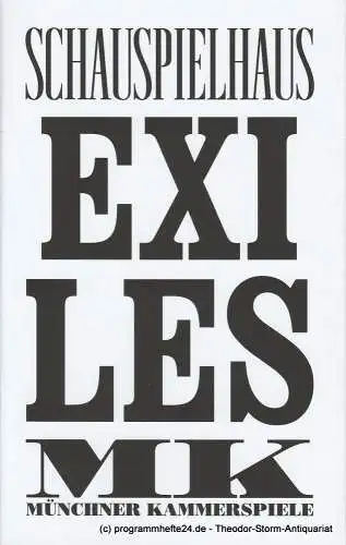Münchner Kammerspiele, Johan Simons, Jeroen Versteele, Weiyi Zhang: Programmheft EXILES von James Joyce Premiere 19. Dezember 2014 Schauspielhaus Spielzeit 2014 / 15 (18). 