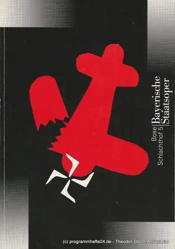 Bayerische Staatsoper, Peter Jonas, Hanspeter Krellmann, Anette Unger: Programmheft Uraufführung SCHLACHTHOF 5 von Hans-Jürgen Bose 1. Juli 1996 im Nationaltheater (18). 