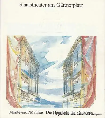 Staatstheater am Gärtnerplatz, Hellmuth Matiasek, Thomas Siedhoff, Susanne A. Prinz: Programmheft Die Heimkehr des Odysseus. Premiere 10. Januar 1991. Jubiläumsspielzeit 1990 / 91 Heft 3 (18). 