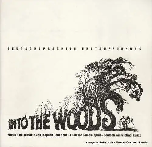 Theater Heilbronn, Andrea Körfer, Sabine Wilmer: Programmheft Into The Woods ( Ab in den Wald ) Spielzeit 1989 / 90 Heft 10 (18). 