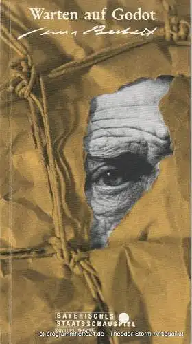 Bayerisches Staatsschauspiel, Cuvillies-Theater, Günther Beelitz, Oliver Reese, Bertram Dippel: Programmheft Warten auf Godot Premiere 26. März 1991 Spielzeit 1990 / 91 Heft 61 (18). 