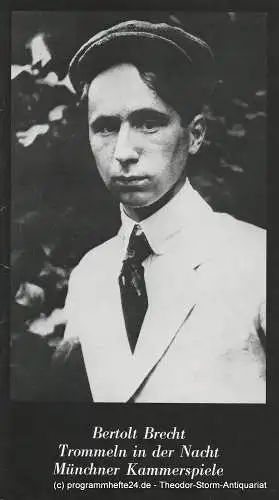 Münchner Kammerspiele, Schauspielhaus, Hans-Reinhard Müller, Michael Wachsmann, Ernst Wendt, Wolfgang Zimmermann: Programmheft Trommeln in der Nacht von Bertolt Brecht Premiere 4. August 1979 Spielzeit 1978 / 79 Heft 9 (18). 
