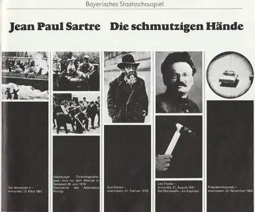 Bayerisches Staatsschauspiel, Kurt Meisel, Jörg-Dieter Haas, Otto König, Claus Seitz, Sabine Bongartz: Programmheft Jean Paul Sartre: Die schmutzigen Hände. Premiere 31. März 1980 (18). 