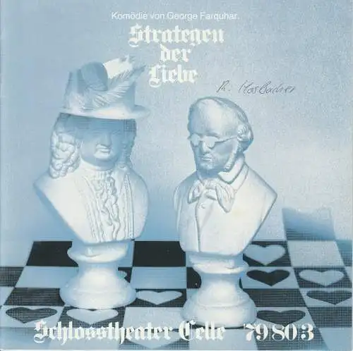 Schlosstheater Celle, Eberhard Johow, Jürgen Fuhrmann: Programmheft Strategen der Liebe von George Farquhar. Premeire 20.10.1979 Spielzeit 1979 / 80 Heft 3 (18). 