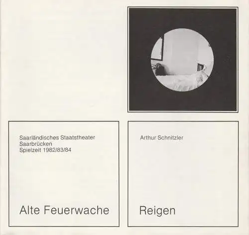 Saarländisches Staatstheater Saarbrücken, Peter Stertz: Programmheft Arthur Schnitzler: REIGEN Premiere 30. Juni 1983 Spielzeit 1982 / 83 / 84 (18). 