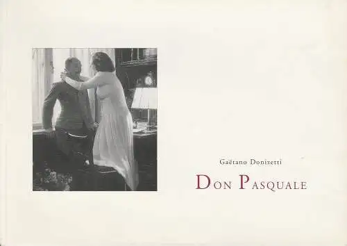 Staatstheater am Gärtnerplatz, Klaus Schultz, Jan Adamiak: Programmheft 6 DON PASQUALE. Komische Oper von Gaetano Donizetti Spielzeit 1996 / 97 (18). 