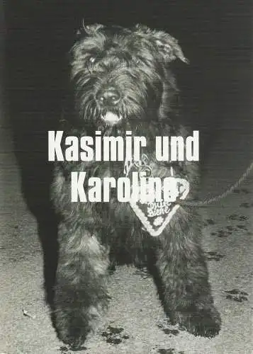 Münchner Volkstheater, Christian Stückl, Volker Bürger: Programmheft Kasimir und Karoline. Premiere 24. September 2004 Spielzeit 2004 / 2005 Heft 1 (18). 