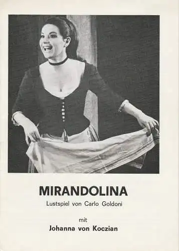 Schweizer Tournee-Theater: Programmheft MIRANDOLINA. Lustspiel von Carlo Goldoni (18). 