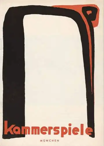 Münchner Kammerspiele, Hans Schweikart, Wolfgang Zimmermann, Stefan Meuschel, Hildegard Steinmetz ( Szenenfotos zu Der Nachfolger ): Programmheft DER ROTE HAHN Premiere 16. November 1962 Spielzeit 1962 / 63 Heft 3 (18). 