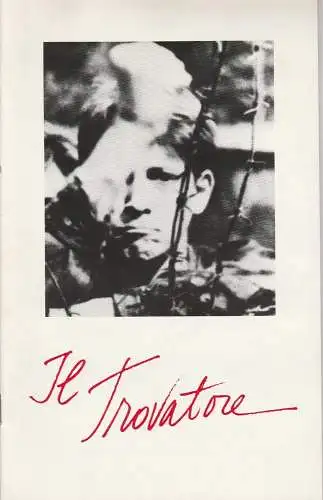 Städtische Bühnen Dortmund, Opernhaus, Horst Fechner, Anna Linoli: Programmheft Il Trovatore. Premiere 14. Januar 1989 Spielzeit 1988 / 89 (18). 