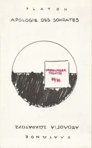 Städtische Bühnen Freiburg im Breisgau, Freiburger Theater, Ulrich Brecht, Klaus Zintgraf, Alicia Padros: Programmheft Platon: Die Apologie des Sokrates. Premiere 22. September 1988 Kammertheater (18). 