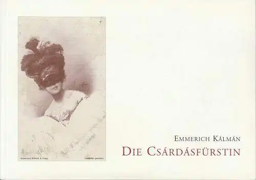 Staatstheater am Gärtnerplatz, Klaus Schultz, Jan Adamiak, Julia Fechner: Programmheft Die Csardasfürstin. Premiere 20. Dezember 1998 Spielzeit 1998 / 1999 Nr. 19 (18). 