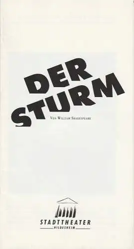 Stadttheater Hildesheim, Klaus Engeroff, Jörg Gade: Programmheft William Shakespeare DER STURM Premiere 29. Mai 1991 (18). 