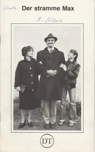 Deutsches Theater in Göttingen, Günther Fleckenstein, Norbert Baensch: Programmheft Der stramme Max. Volksstück von Franz Xaver Kroetz Spielzeit 1980 / 81 Heft 479 (18). 