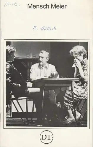 Deutsches Theater in Göttingen, Günther Fleckenstein, Norbert Baensch: Programmheft Mensch Meier. Volksstück von Franz Xaver Kroetz. Spielzeit 1978 / 79 Heft 459 (18). 