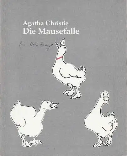 Stadttheater Bremerhaven, Dirk Böttger, Dorothee Starke: Programmheft Agatha Christie: Die Mausefalle Premiere 9. November 1990 Spielzeit 1990 / 91 Heft 10 (18). 