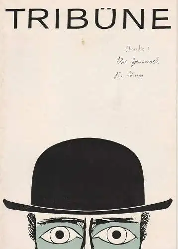 Theater TRIBÜNE am Karlstor: Programmheft Agatha Christie: Das Spinnennetz Heft 9 / 1961 (18). 