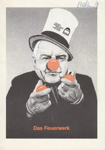 Oldenburgisches Staatstheater, Harry Niemannm Eva Schepermann, Hanns-Peter Keßler: Programmheft DAS FEUERWERK von Paul Burkhard. Premiere 11. September 1983 (18). 