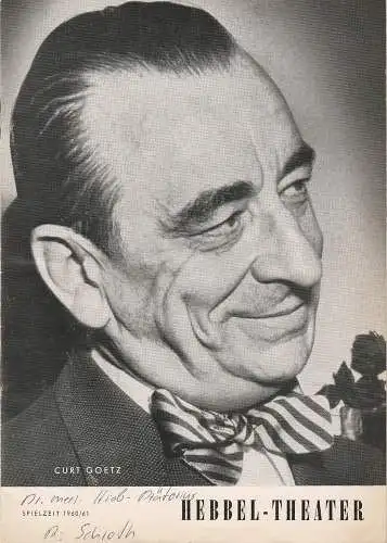 Hebbel Theater, Rudolf Külüs, Hanns Schuster: Programmheft Dr. med Hiob Prätorius von Curt Goetz Spielzeit 1960 / 61 (18). 